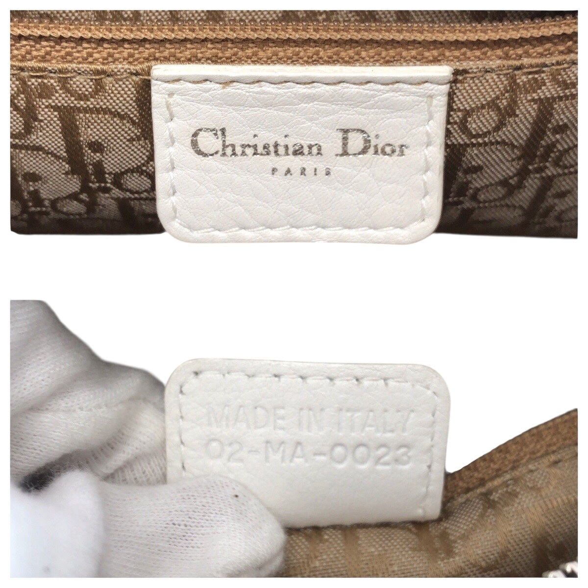 20989
Dior ディオール カナージュ レディディオール ミディアム ホワイト レザー 02-MA-0023 ハンドバッグ トートバッグ レディース ABP110