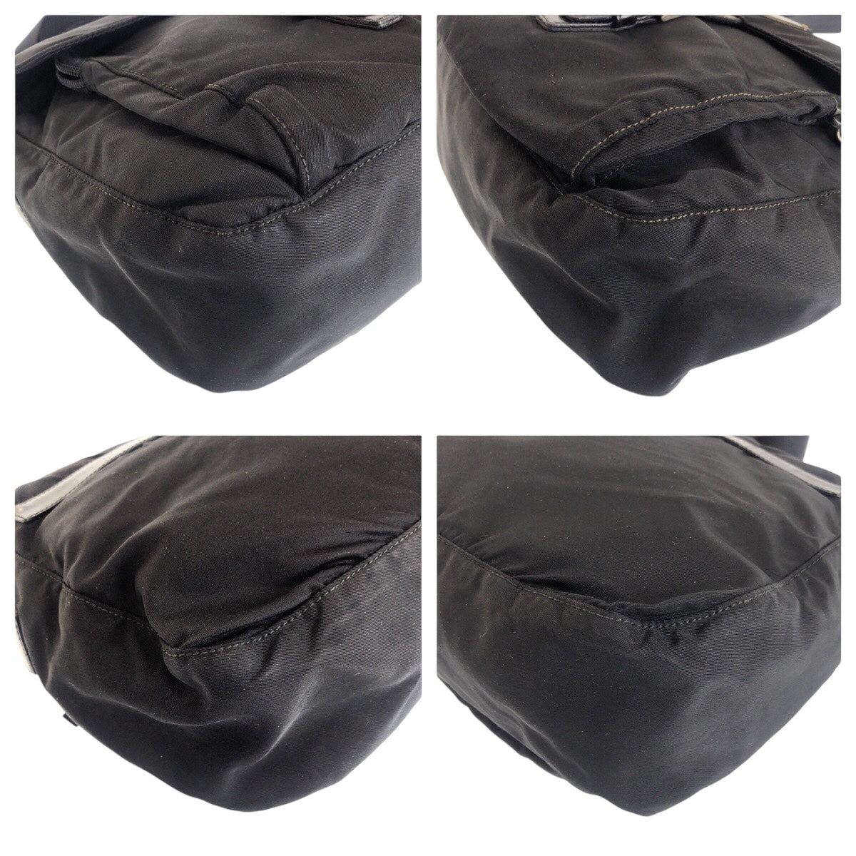 20993
PRADA プラダ テスート 三角ロゴプレート ブラック 黒 シルバー金具 ナイロン ショルダーバッグ メッセンジャーバッグ レディース ABP30