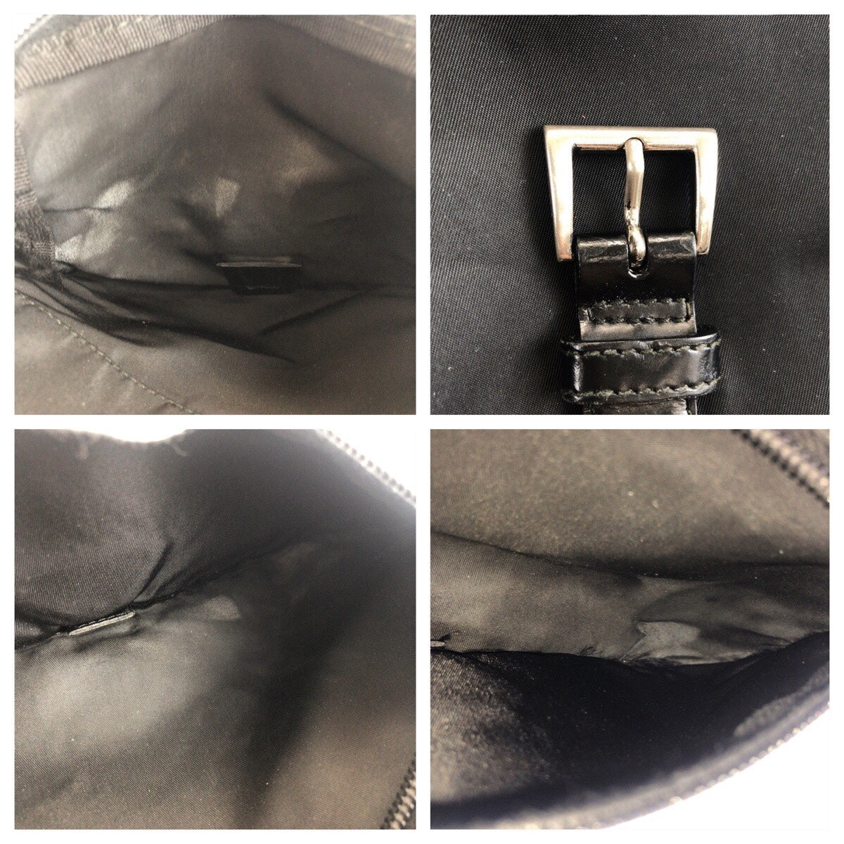 20993
PRADA プラダ テスート 三角ロゴプレート ブラック 黒 シルバー金具 ナイロン ショルダーバッグ メッセンジャーバッグ レディース ABP30