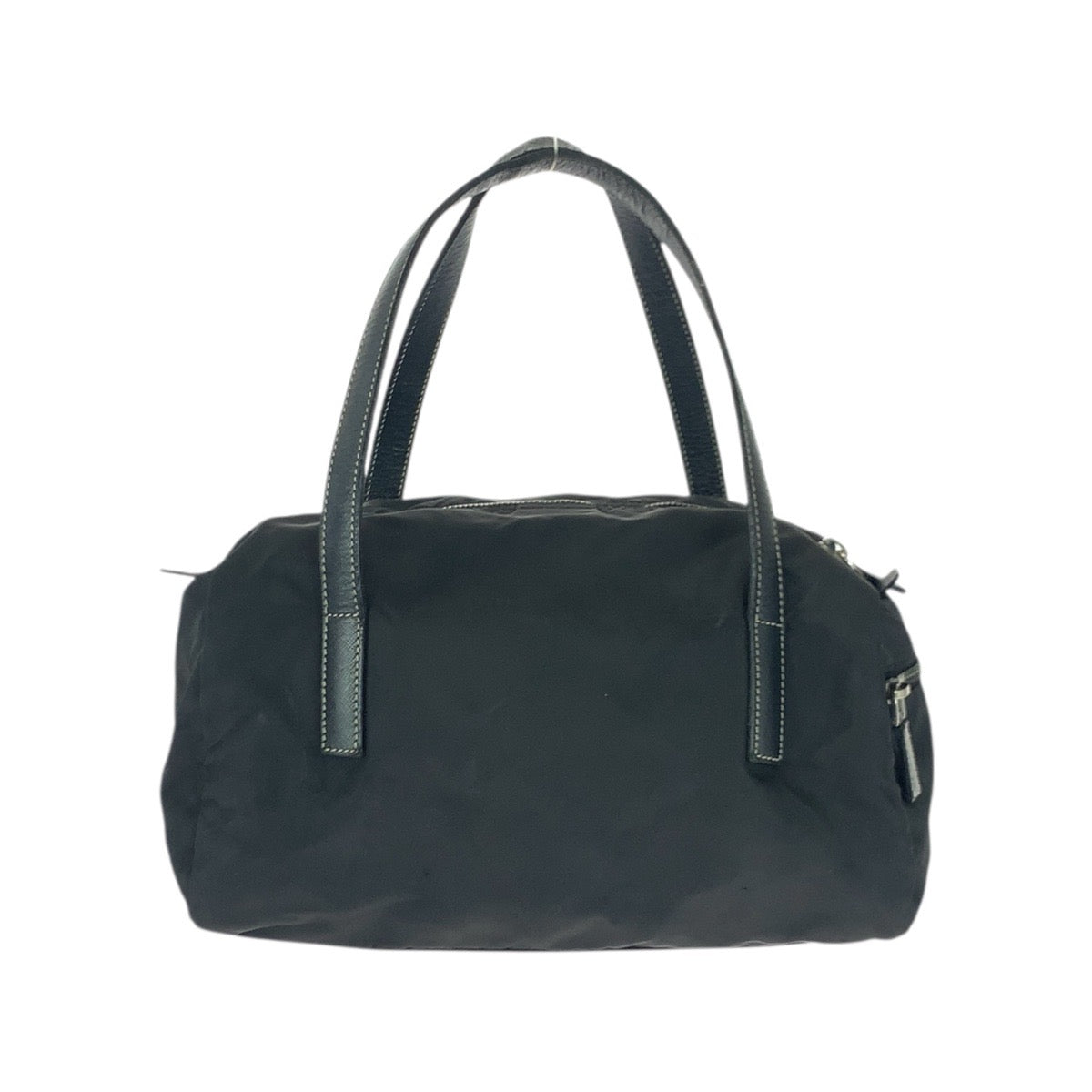 20995
PRADA プラダ テスート 三角ロゴプレート ブラック 黒 シルバー金具 ナイロン ハンドバッグ ミニボストンバッグ レディース AB26