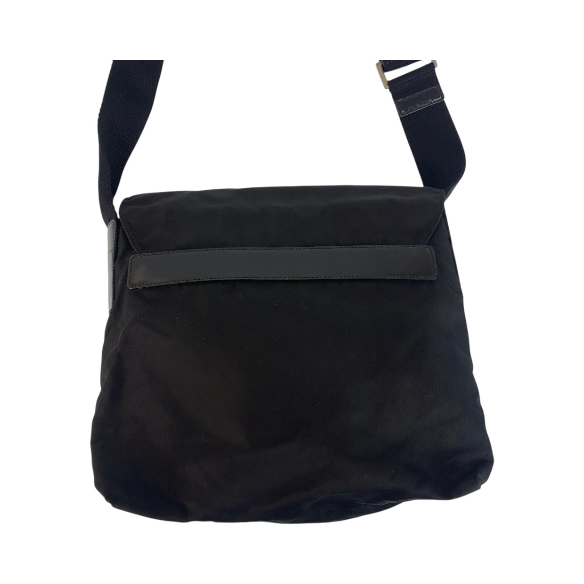 20996
PRADA プラダ テスート 三角ロゴプレート ブラック 黒 シルバー金具 ナイロン / レザー ショルダーバッグ メッセンジャーバッグ レディース ABP30