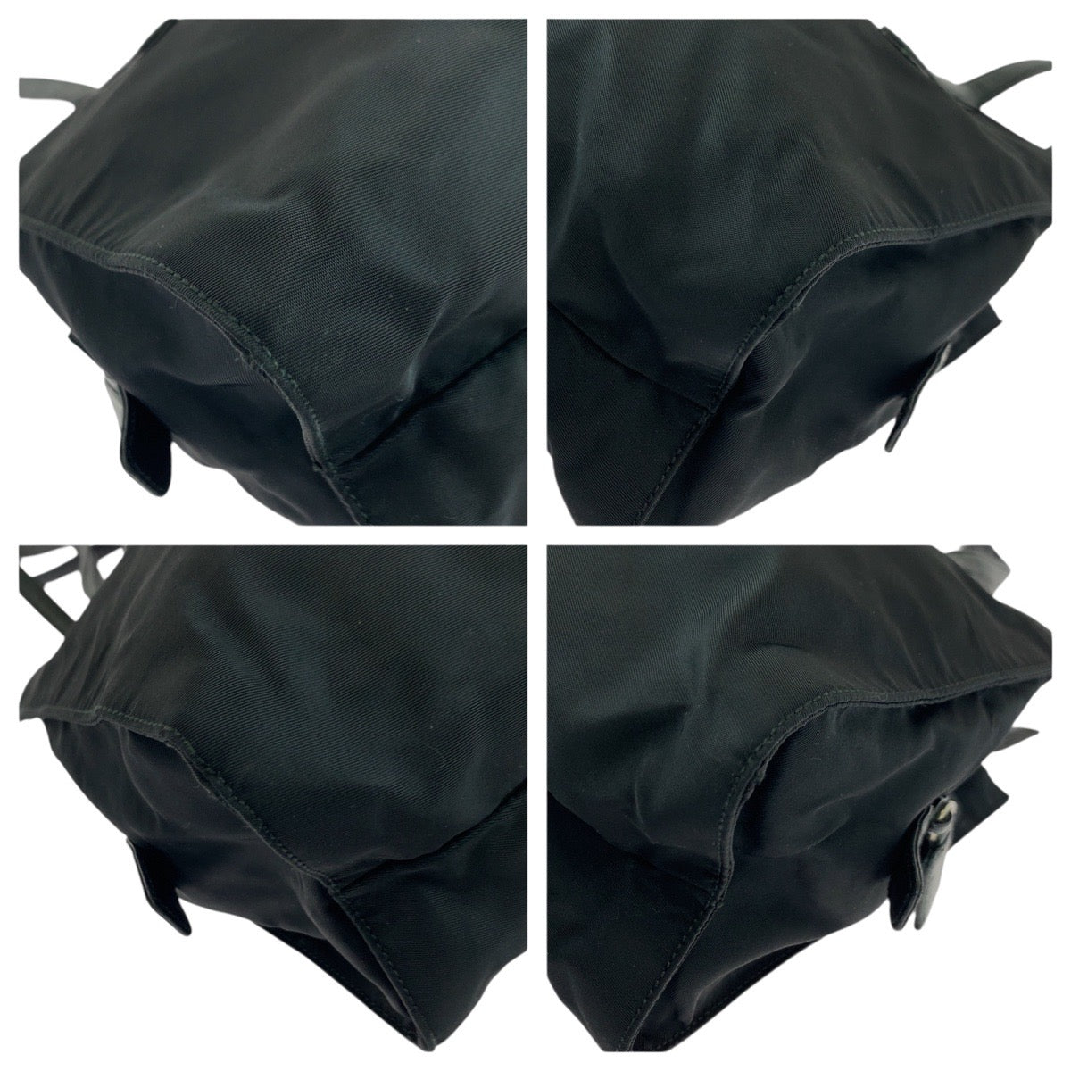 20997
PRADA プラダ テスート 三角ロゴプレート ブラック 黒 シルバー金具 ナイロン / レザー ショルダーバッグ トートバッグ レディース ABP24