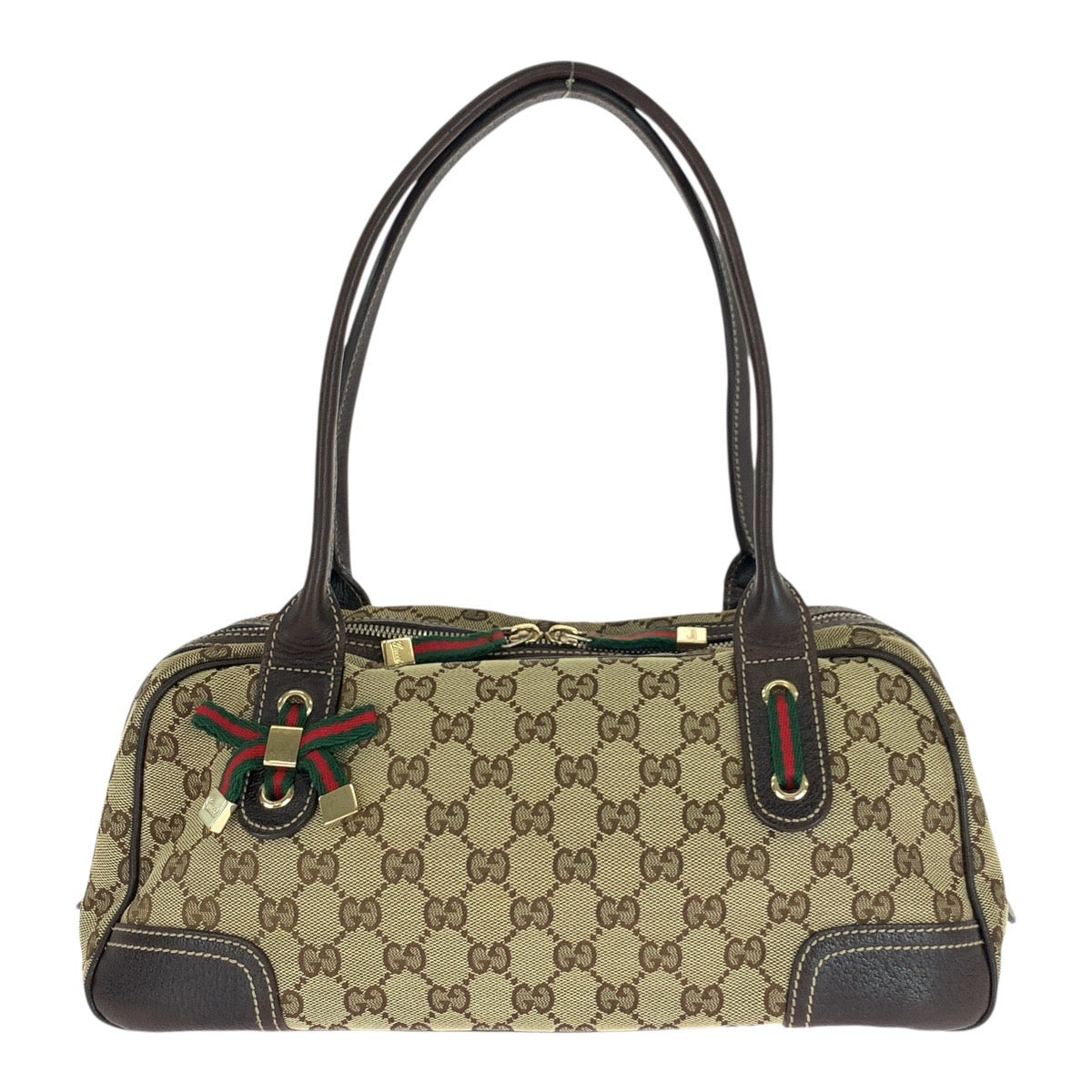 20998
GUCCI グッチ シェリーライン プリンシー ベージュ ブラウン ゴールド金具 GGキャンバス / レザー 161720 ショルダーバッグ ミニボストンバッグ レディース ABP42