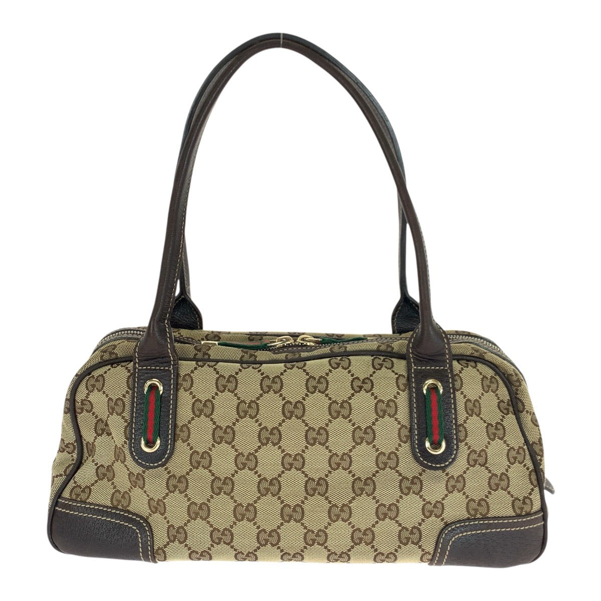 20998
GUCCI グッチ シェリーライン プリンシー ベージュ ブラウン ゴールド金具 GGキャンバス / レザー 161720 ショルダーバッグ ミニボストンバッグ レディース ABP42