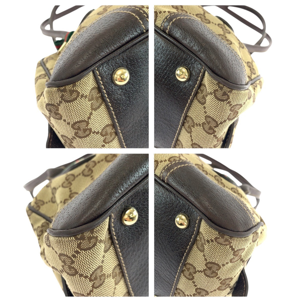 20998
GUCCI グッチ シェリーライン プリンシー ベージュ ブラウン ゴールド金具 GGキャンバス / レザー 161720 ショルダーバッグ ミニボストンバッグ レディース ABP42