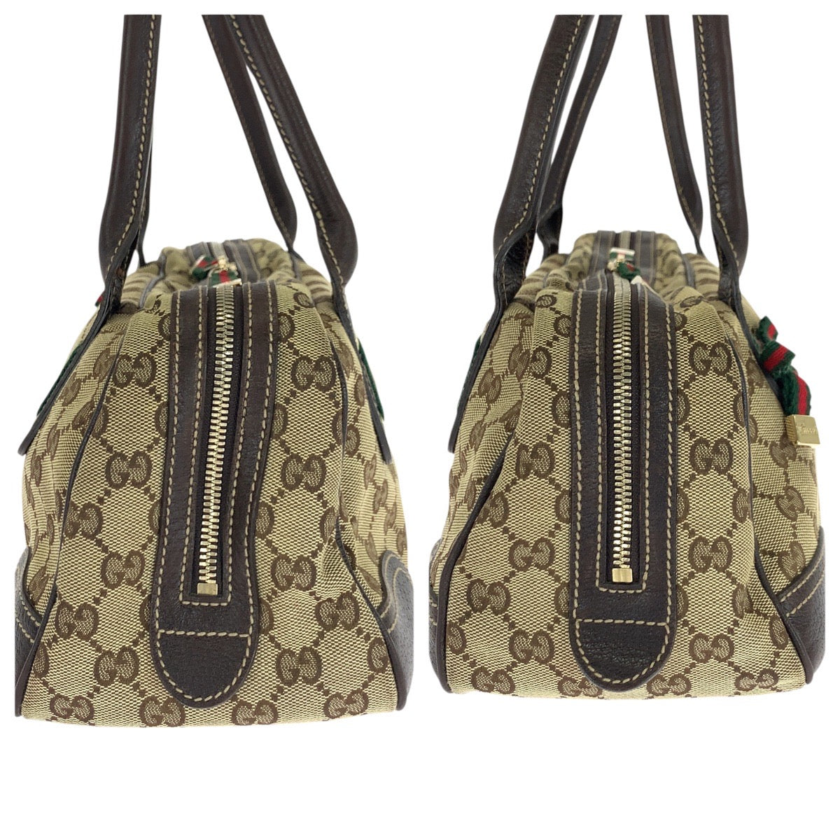 20998
GUCCI グッチ シェリーライン プリンシー ベージュ ブラウン ゴールド金具 GGキャンバス / レザー 161720 ショルダーバッグ ミニボストンバッグ レディース ABP42