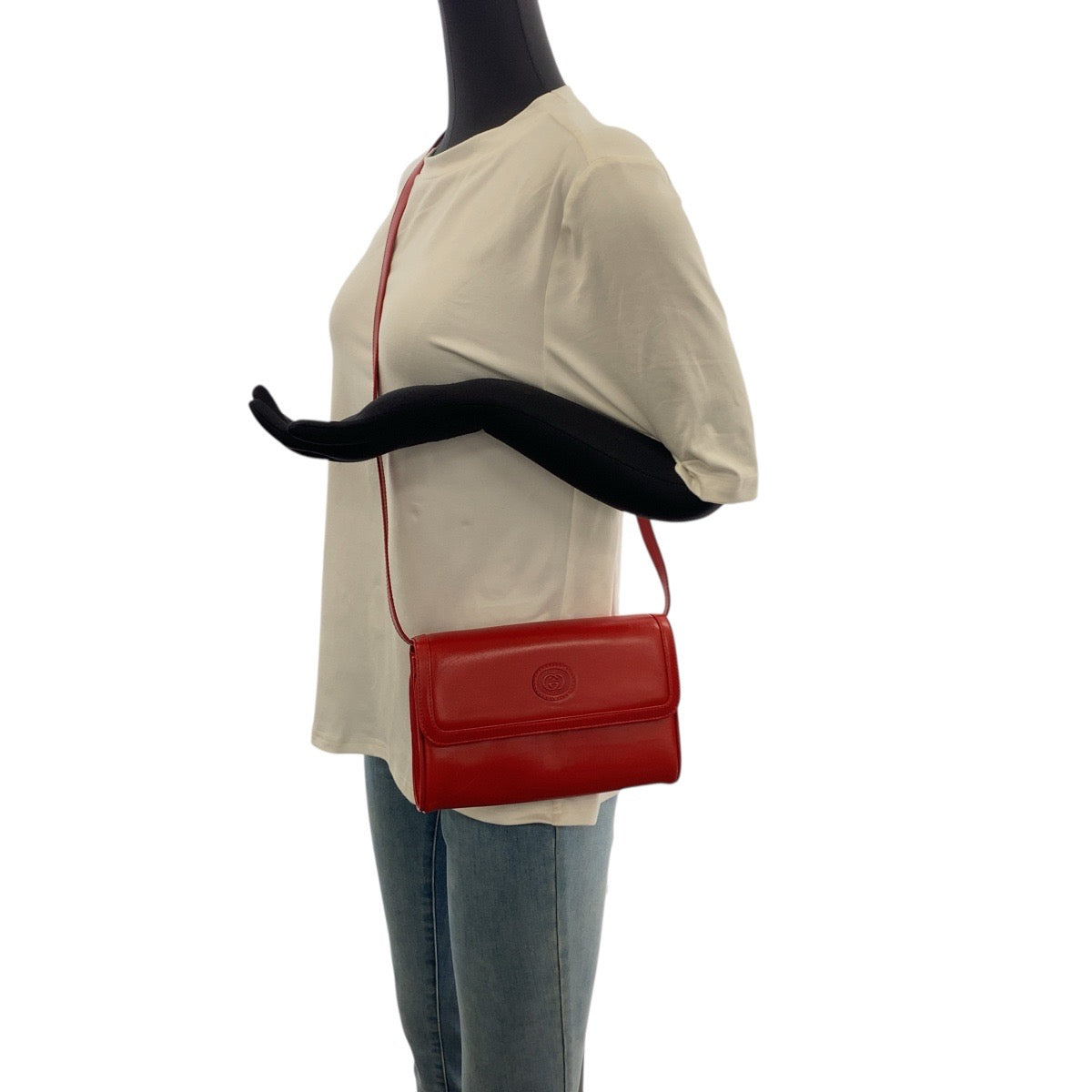 21000
GUCCI グッチ ヴィンテージ オールドグッチ レッド ゴールド金具 レザー 004 904 0198 ショルダーバッグ クラッチバッグ 2way レディース ABP33