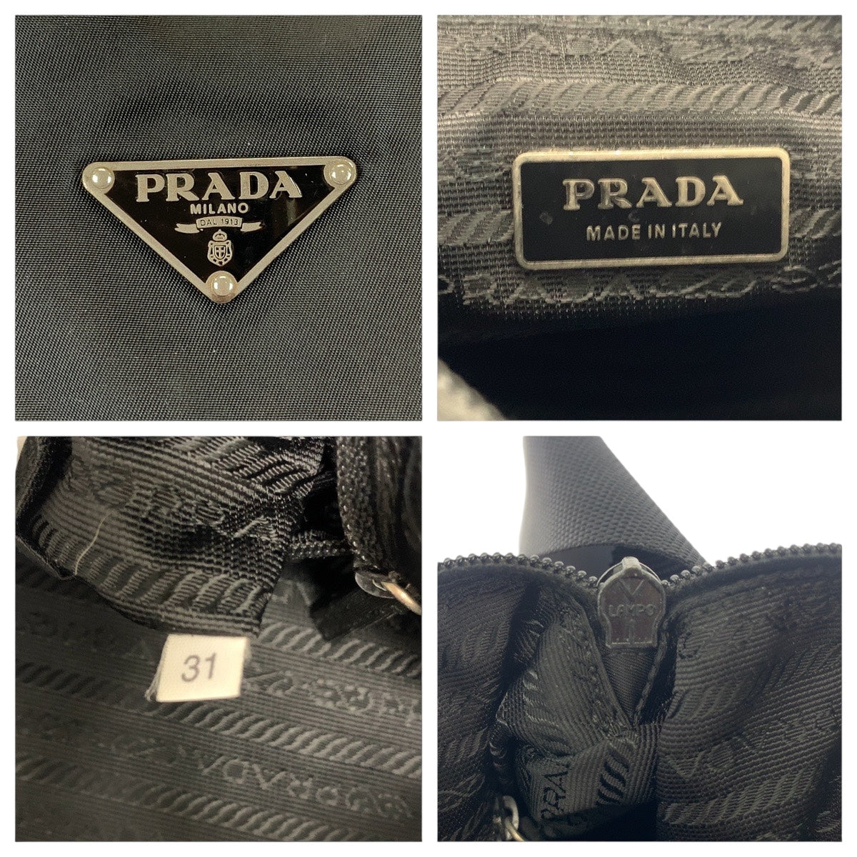 21001
PRADA プラダ テスート 三角ロゴプレート ブラック 黒 シルバー金具 ナイロン / レザー ショルダーバッグ メッセンジャーバッグ レディース ABP30