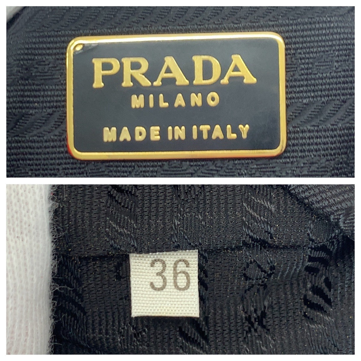 21002
PRADA プラダ ロゴ刺繍 レッド ゴールド金具 サテン ショルダーバッグ ポーチ 巾着 レディース ABP33