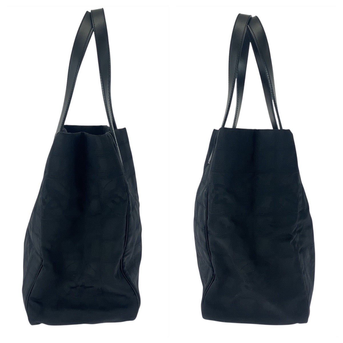 21003
CHANEL シャネル ニュートラベルライン ニュートラトートMM ブラック 黒 ゴールド金具 ナイロン / レザー トートバッグ ショルダーバッグ レディース A48