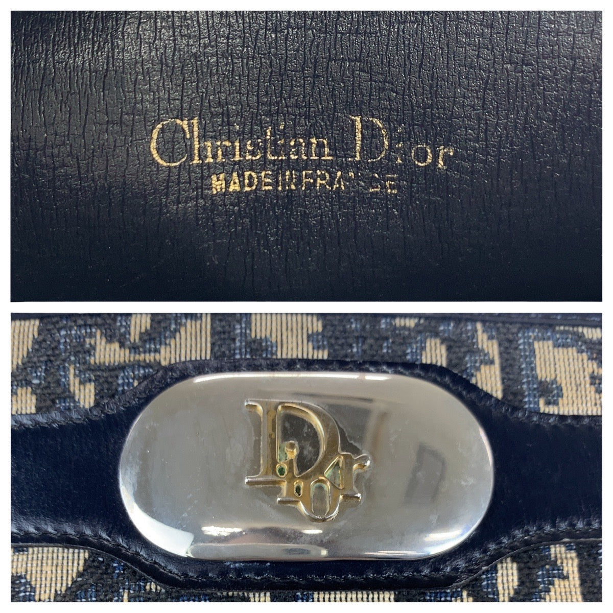 21006
Dior ディオール ヴィンテージ トロッター ネイビー ゴールド金具 キャンバス / レザー ショルダーバッグ レディース ABP40