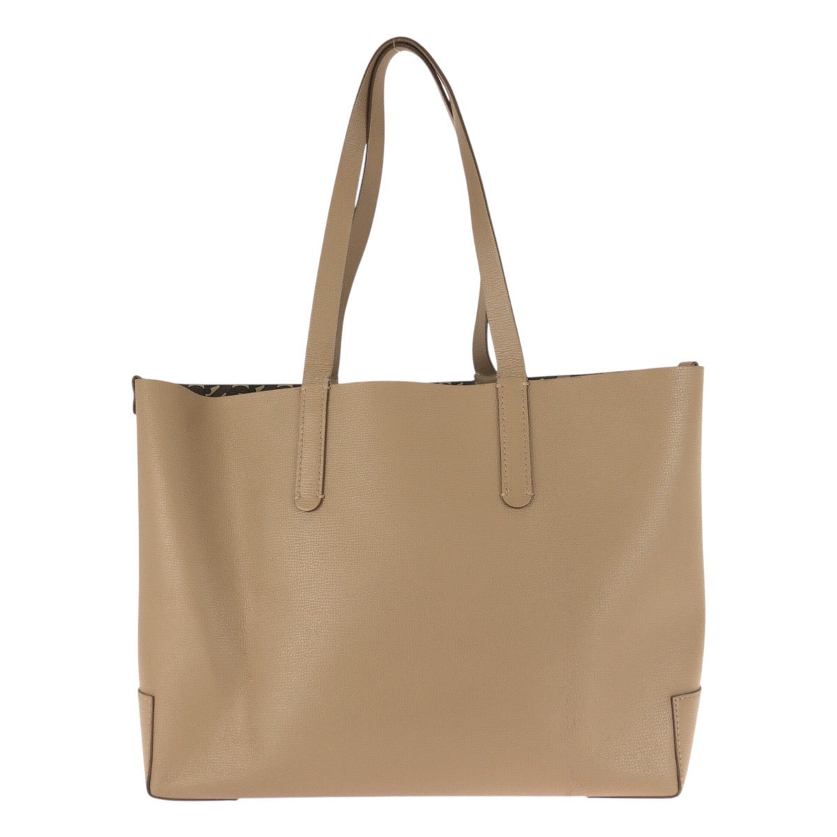 21007
BURBERRY バーバリー ベージュ ゴールド金具 PVC トートバッグ ショルダーバッグ レディース AB40