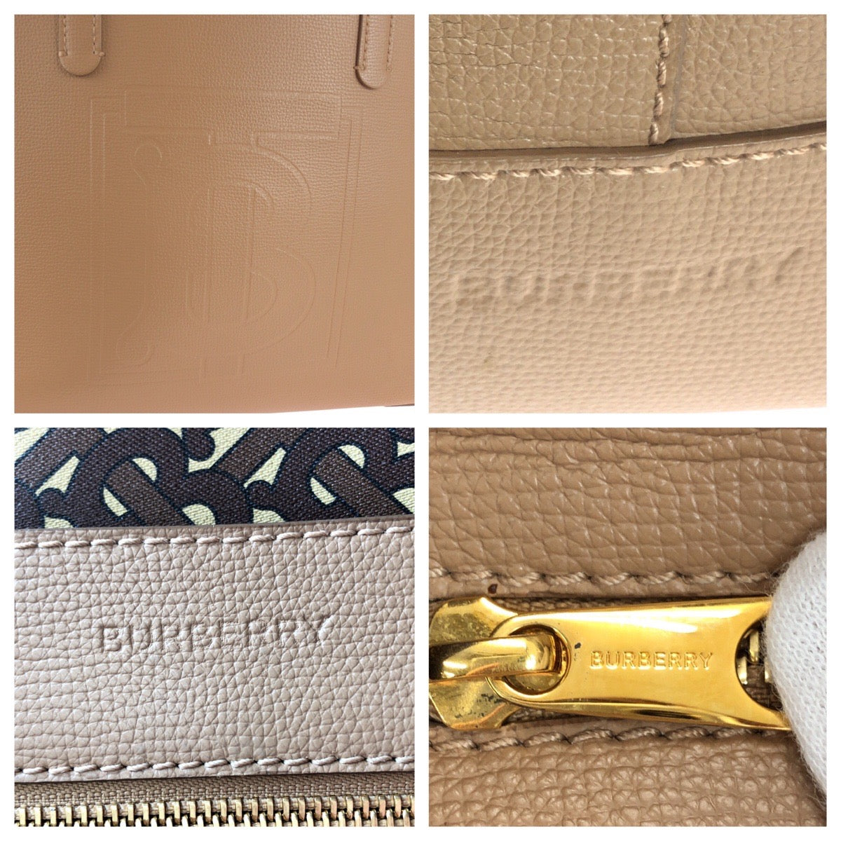 21007
BURBERRY バーバリー ベージュ ゴールド金具 PVC トートバッグ ショルダーバッグ レディース AB40