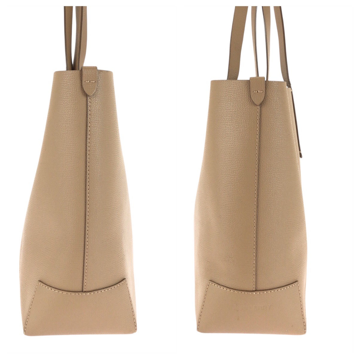 21007
BURBERRY バーバリー ベージュ ゴールド金具 PVC トートバッグ ショルダーバッグ レディース AB40