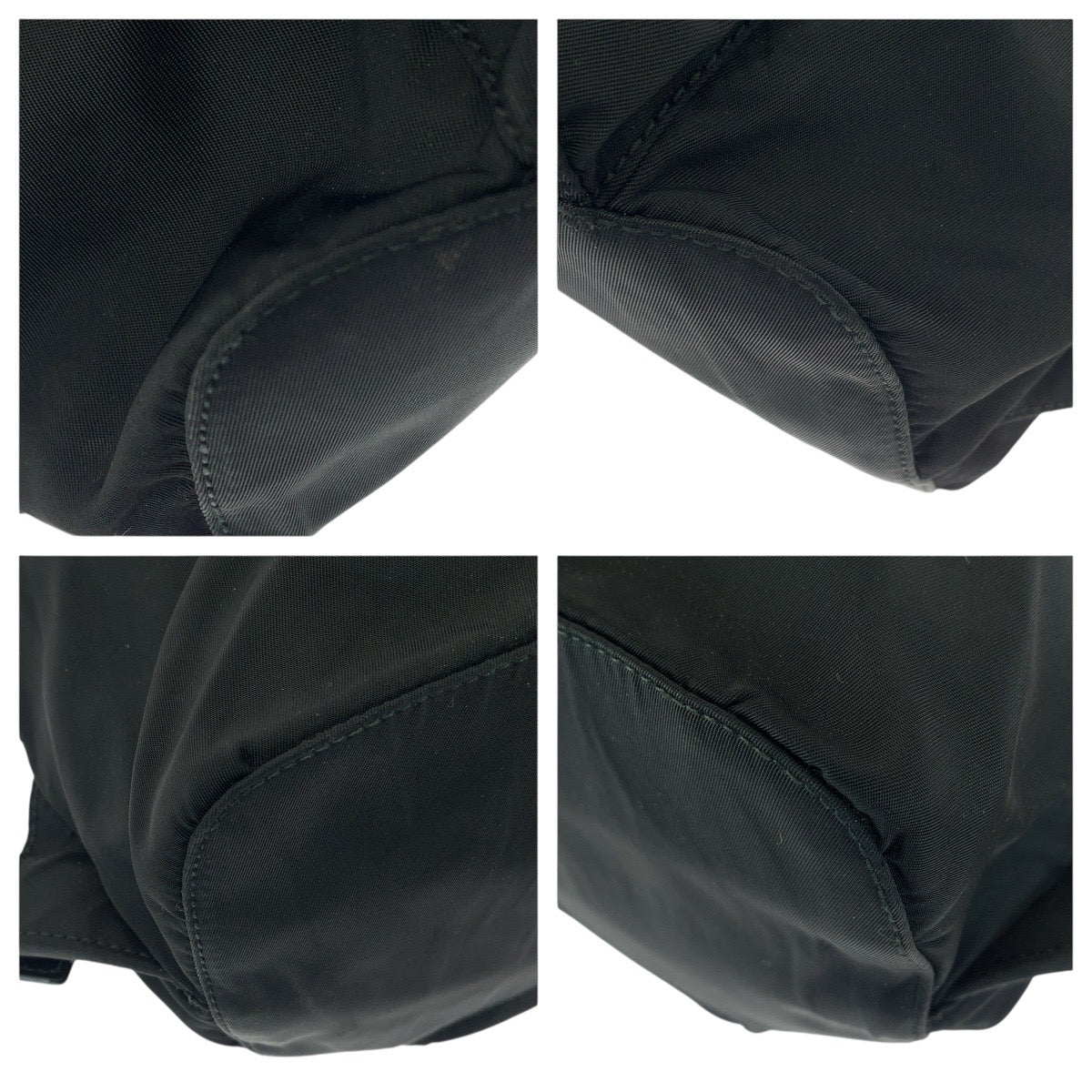 21009
PRADA プラダ テスート 三角ロゴプレート ブラック 黒 シルバー金具 ナイロン / レザー リュック バックパック レディース ABP44