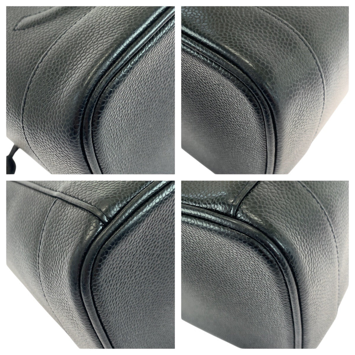 21012
CHANEL シャネル ココマーク ブラック 黒 ゴールド金具 キャビアスキン ハンドバッグ バニティバッグ 化粧ポーチ レディース ABP80