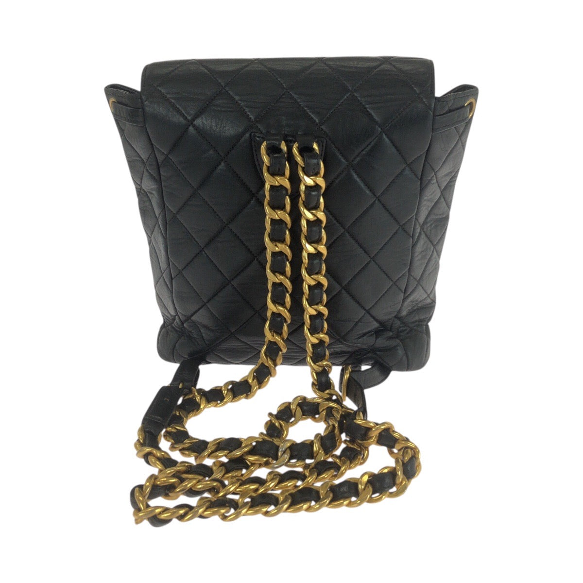 21014
CHANEL シャネル マトラッセ ココマーク ブラック 黒 ゴールド金具 ラムスキン リュック・デイパック バックパック レディース AB330