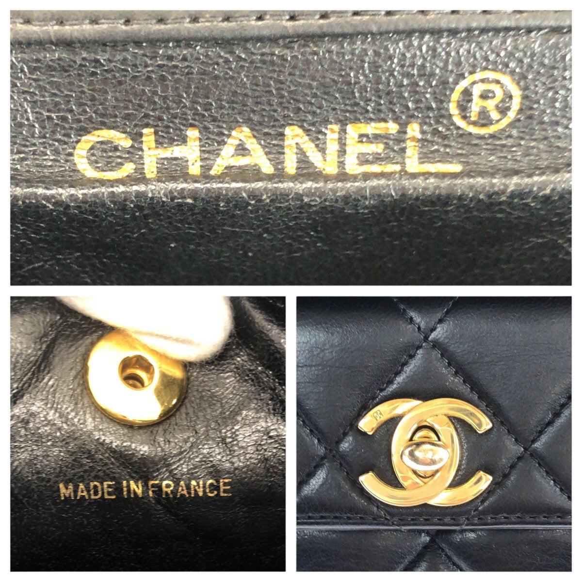 21014
CHANEL シャネル マトラッセ ココマーク ブラック 黒 ゴールド金具 ラムスキン リュック・デイパック バックパック レディース AB330