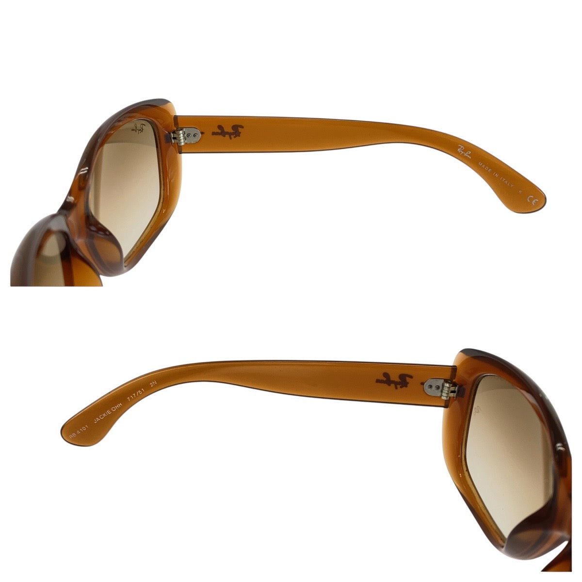 21015
Ray-Ban レイバン ジャッキー オー ブラウン シルバー金具 プラスチック RB4101 JACKIE OHH 717/51 2N サングラス 男女兼用 バタフライ レディース ABP8