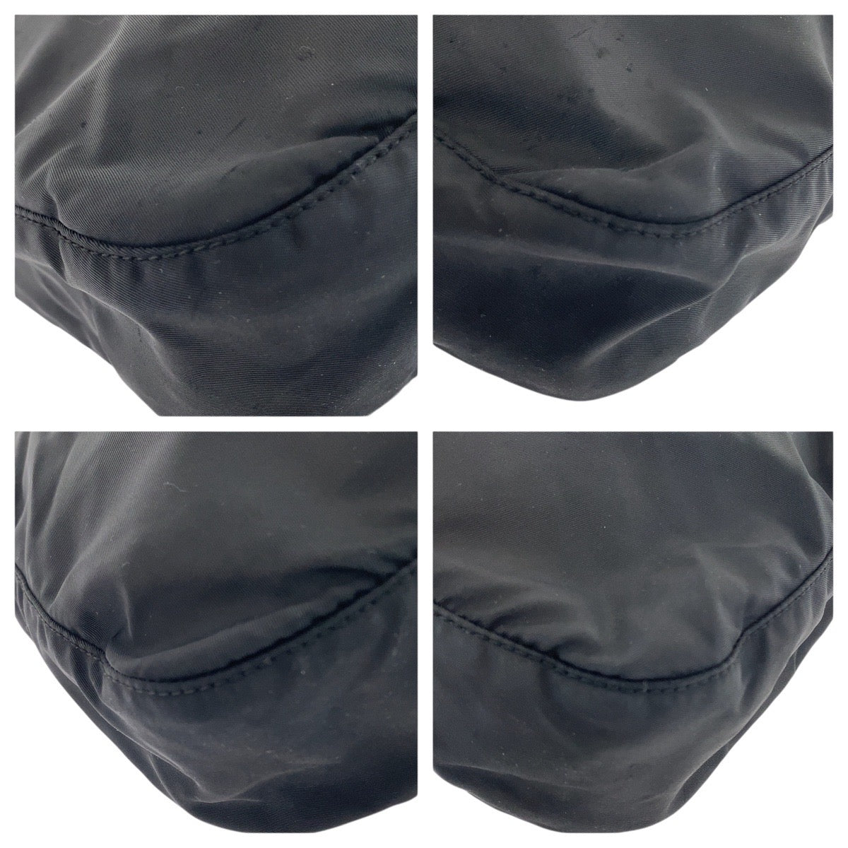 21016
PRADA プラダ テスート 三角ロゴプレート ブラック 黒 シルバー金具 ナイロン / レザー ショルダーバッグ ポシェット レディース AB26