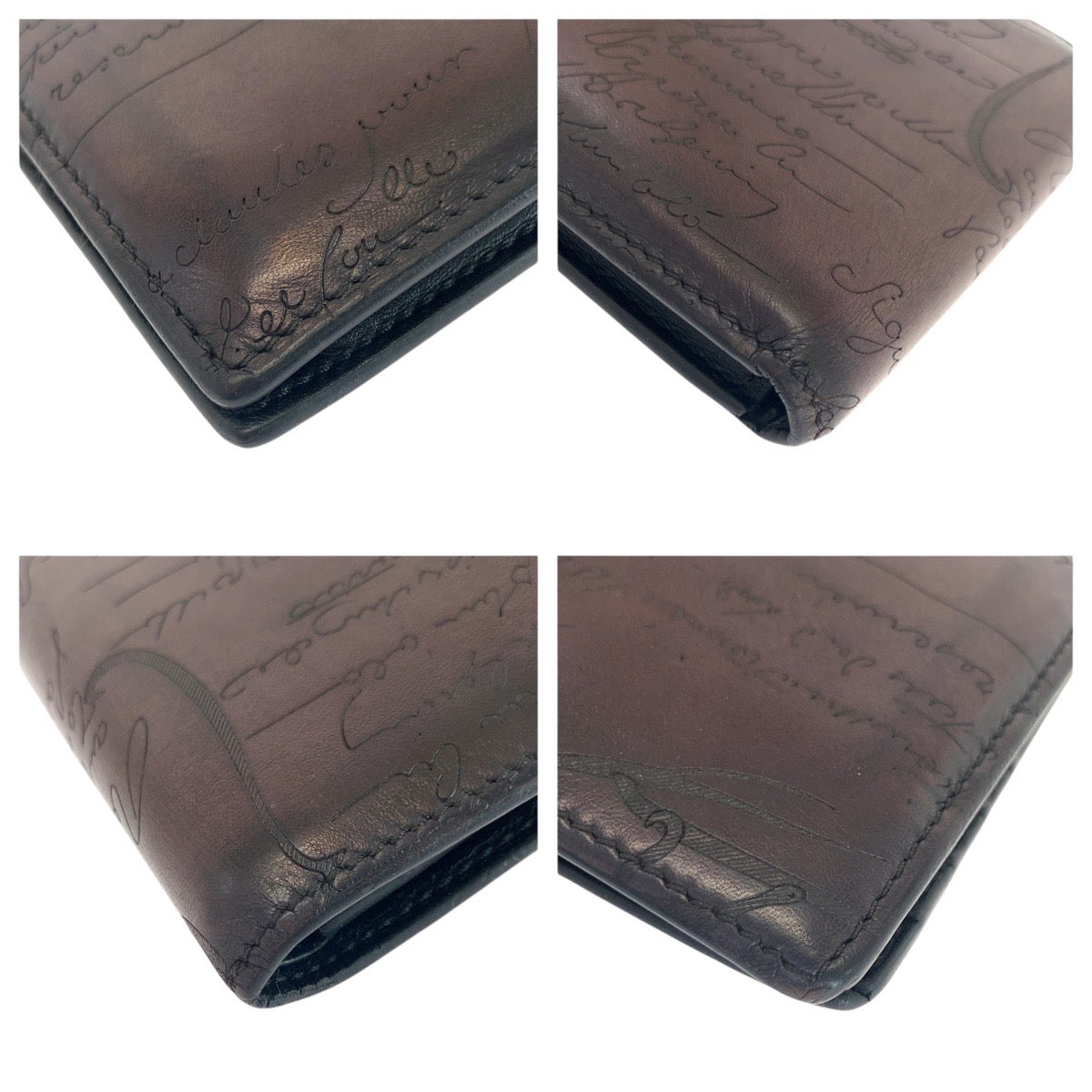 21017
Berluti ベルルッティ カリグラフィ スクリット ブラウン レザー E0272P 折財布 コンパクトウォレット メンズ AB46