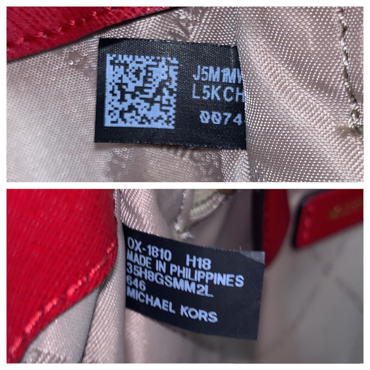 21020
Michael Kors マイケルコース スタッズ レッド ゴールド金具 レザー 35H8GSMM2L ショルダーバッグ ポシェット レディース A10