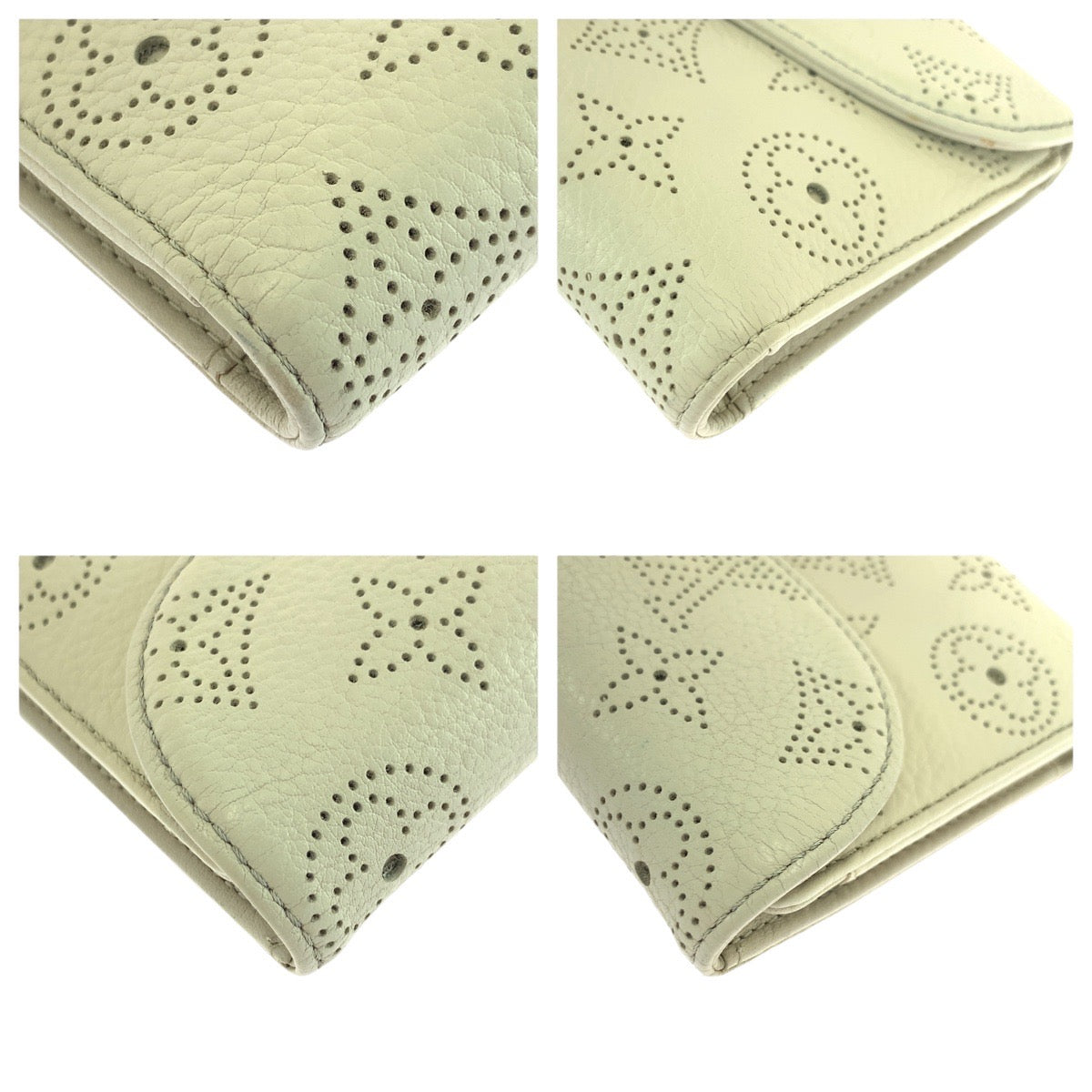 21021
LOUIS VUITTON ルイヴィトン マヒナ ポルトフォイユ アメリア オフホワイト アイボリー ゴールド金具 レザー M58132 長財布 ロングウォレット レディース ABP30