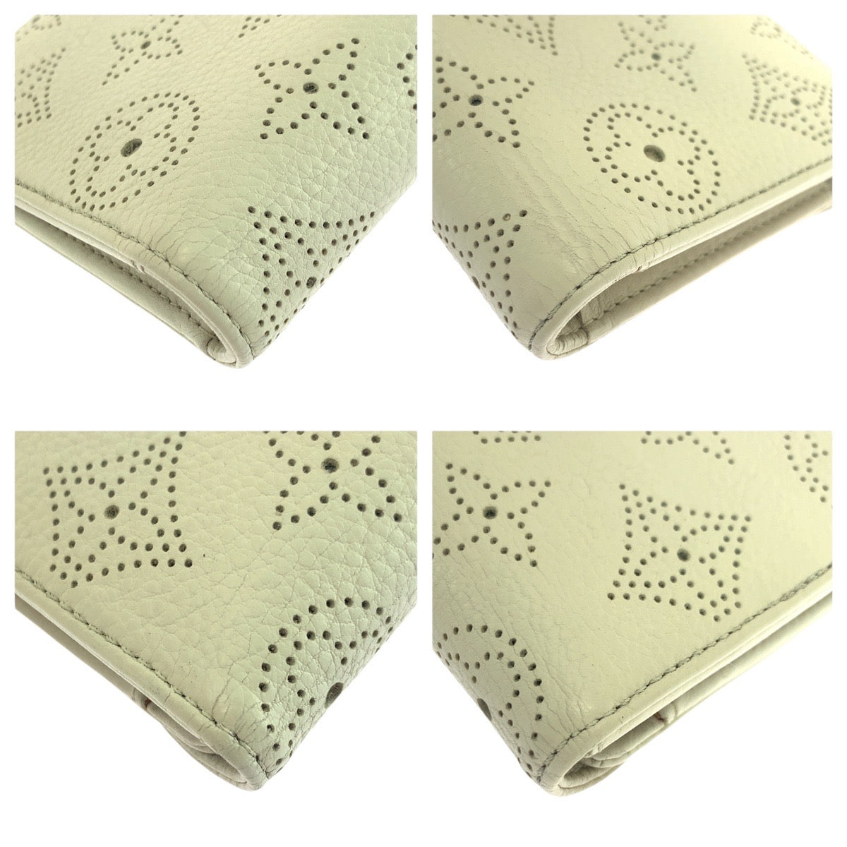 21021
LOUIS VUITTON ルイヴィトン マヒナ ポルトフォイユ アメリア オフホワイト アイボリー ゴールド金具 レザー M58132 長財布 ロングウォレット レディース ABP30