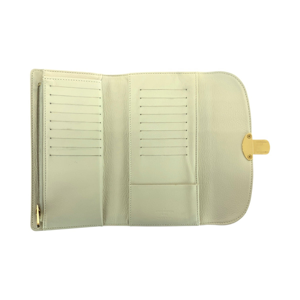 21021
LOUIS VUITTON ルイヴィトン マヒナ ポルトフォイユ アメリア オフホワイト アイボリー ゴールド金具 レザー M58132 長財布 ロングウォレット レディース ABP30