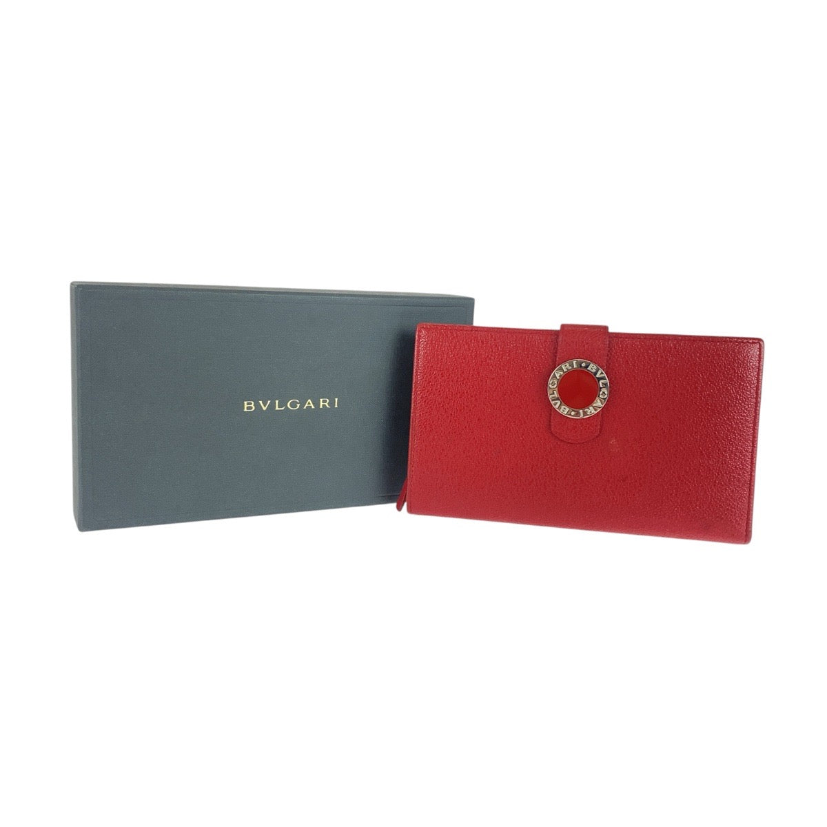 21022
BVLGARI ブルガリ コローレ レッド シルバー金具 レザー 長財布 ロングウォレット レディース ABP20