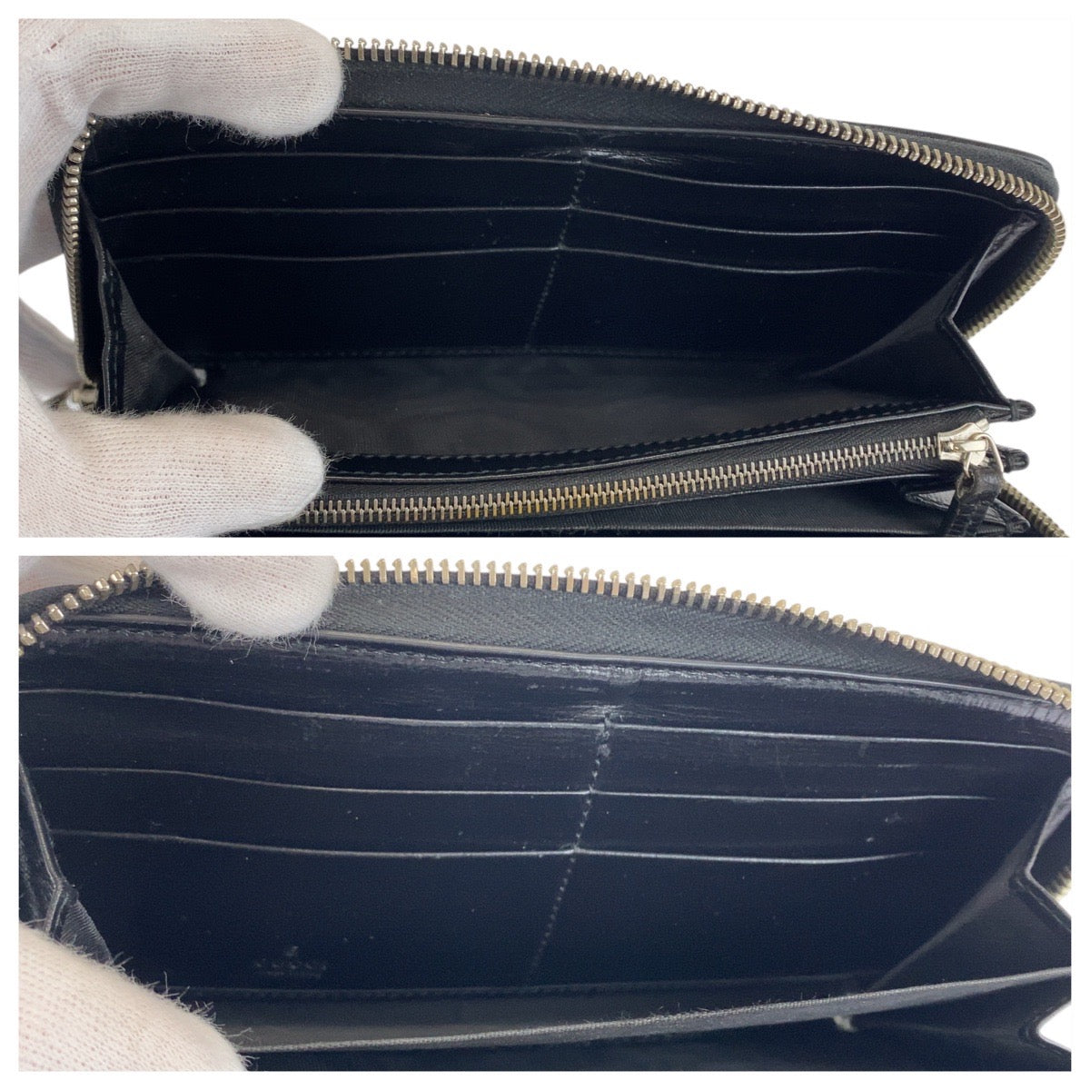 21023
GUCCI グッチ インターロックング ブラック 黒 シルバー金具 GGスプリームキャンバス / レザー 673003 長財布 ロングウォレット レディース ABP27