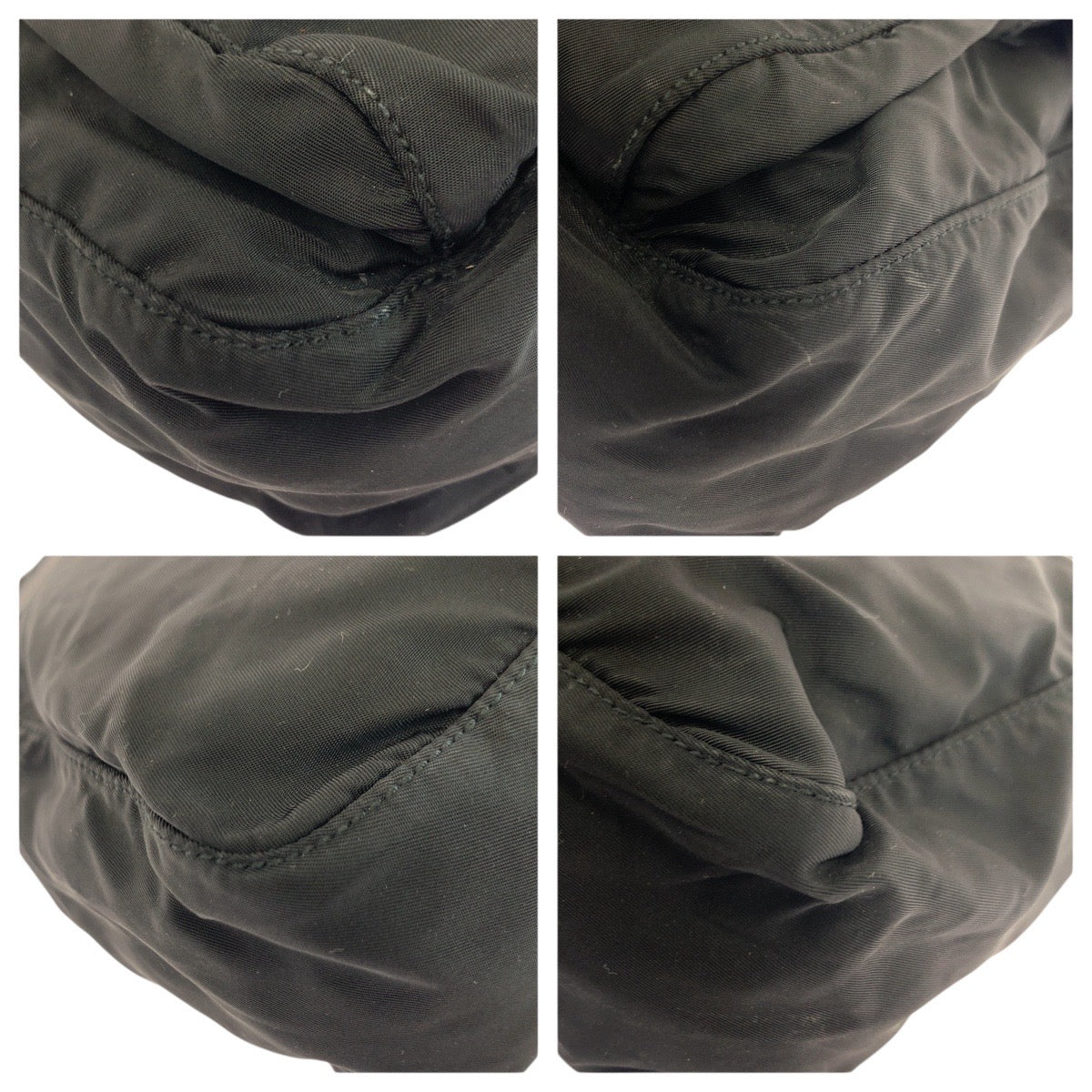 21024
PRADA プラダ テスート 三角ロゴプレート ブラック 黒 シルバー金具 ナイロン / レザー ショルダーバッグ メッセンジャーバッグ レディース ABP28