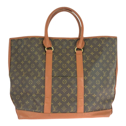 21025
LOUIS VUITTON ルイヴィトン モノグラム サック ウィークエンド GM ブラウン ゴールド金具 PVC / レザー M42420 トートバッグ ショルダーバッグ レディース AB40
