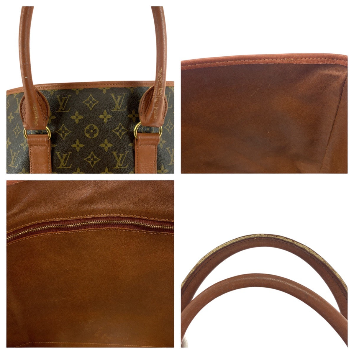 21025
LOUIS VUITTON ルイヴィトン モノグラム サック ウィークエンド GM ブラウン ゴールド金具 PVC / レザー M42420 トートバッグ ショルダーバッグ レディース AB40
