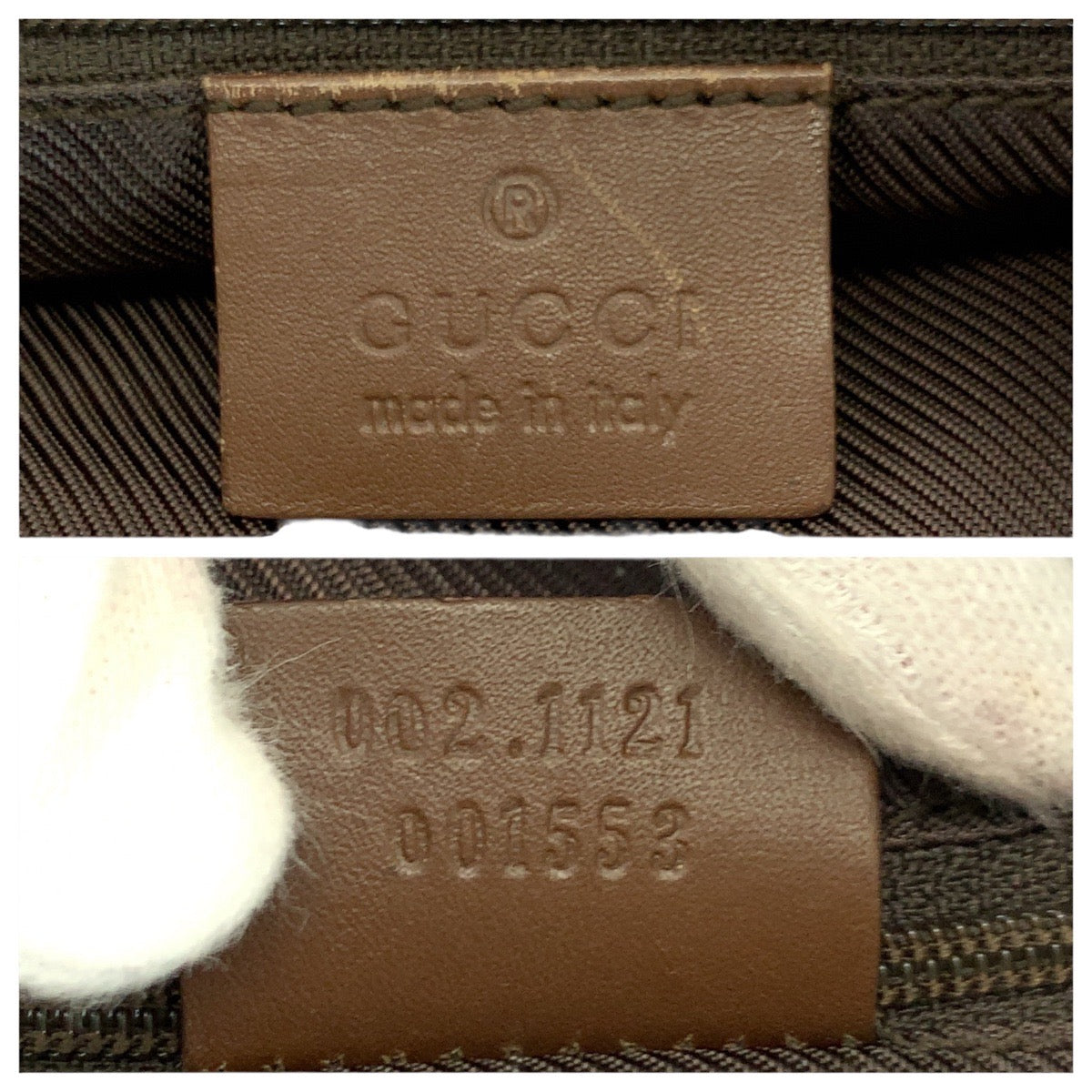 21027
GUCCI グッチ ベージュ ブラウン ゴールド金具 GGキャンバス / レザー 002 1121 トートバッグ ハンドバッグ レディース AB20