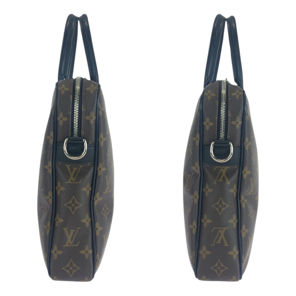 21034
LOUIS VUITTON ルイヴィトン モノグラム マカサー ポルトドキュマン ヴォワヤージュ PDV ブラウン ブラック シルバー金具 PVC / レザー M52005 ビジネスバッグ ブリーフケース メンズ ABP80