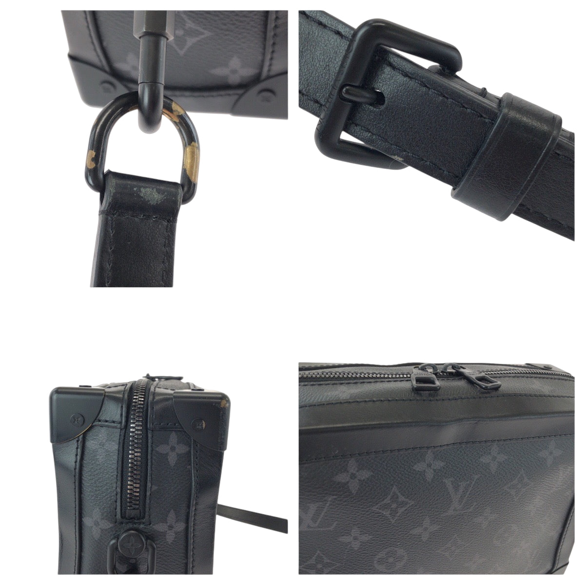 21043
LOUIS VUITTON ルイヴィトン モノグラム エクリプス ソフトトランク ブラック ブラック金具 PVC M44730 チェーン ショルダーバッグ ポシェット メンズ ABP