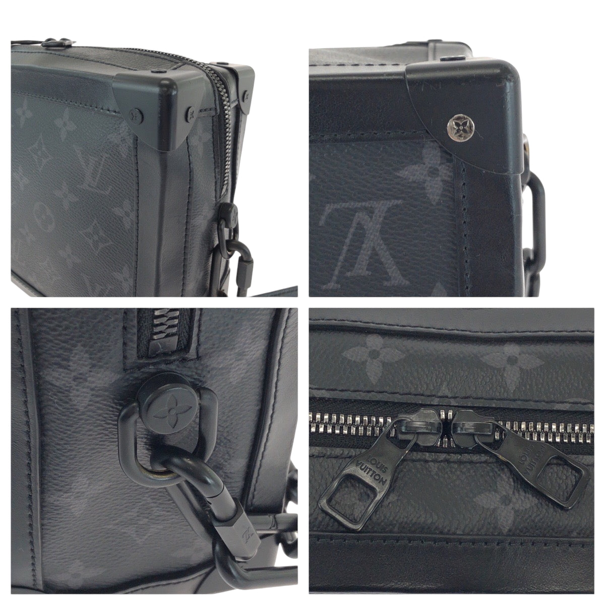 21043
LOUIS VUITTON ルイヴィトン モノグラム エクリプス ソフトトランク ブラック ブラック金具 PVC M44730 チェーン ショルダーバッグ ポシェット メンズ ABP