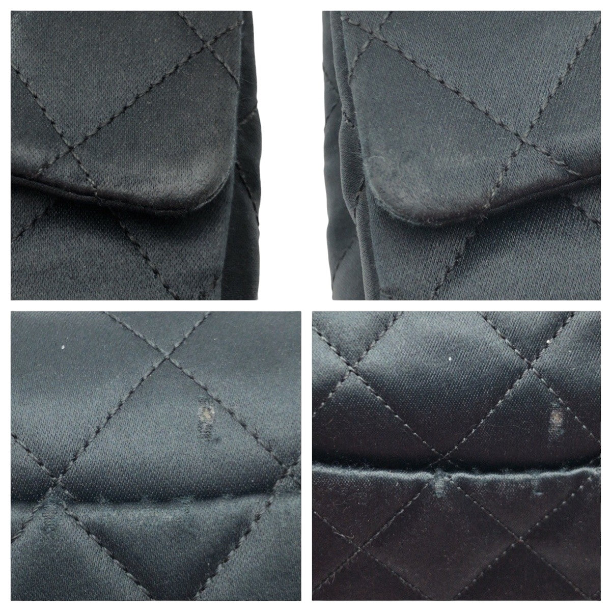 21044
CHANEL シャネル ヴィンテージ ミニマトラッセ ココマーク ターンロック ブラック 黒 ゴールド金具 サテン 斜め掛け ショルダーバッグ レディース AB