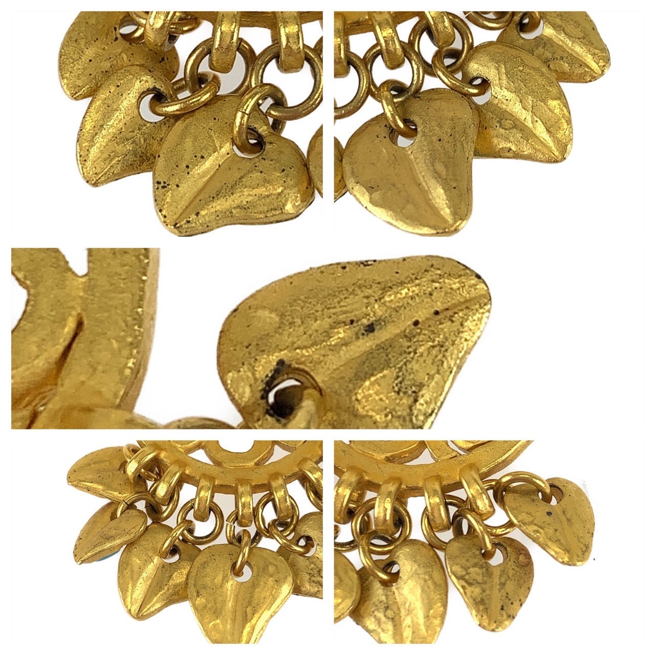 21052
CHANEL シャネル ヴィンテージ ココマーク ストーン ゴールド レッド ブルー メッキ イヤリング スイングイヤリング レディース A