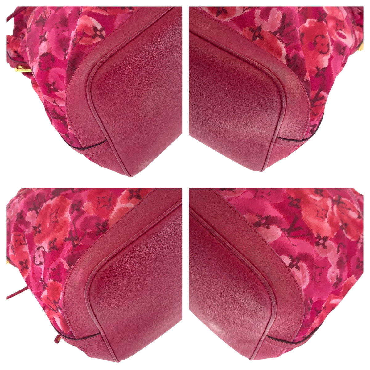 21057
LOUIS VUITTON ルイヴィトン イカットフラワー ノエフルMM ローズアンディアン ピンク ゴールド金具 ナイロン / レザー M94313 トートバッグ ショルダーバッグ レディース ABP100