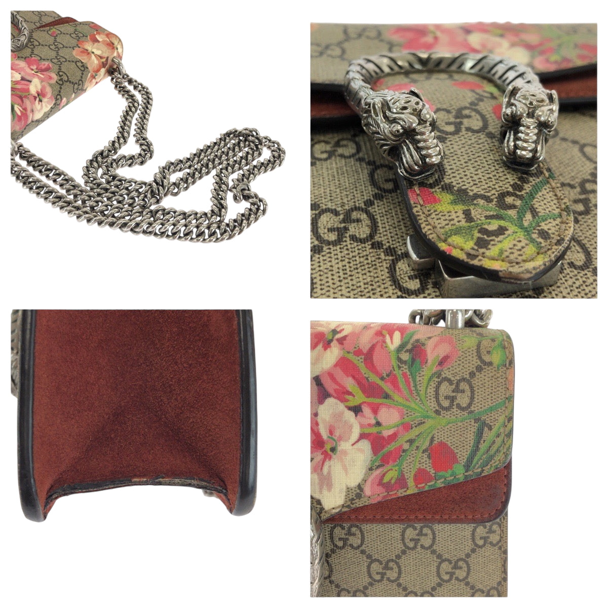 21059
GUCCI グッチ GGブルームス ディオニュソス ベージュ マルチカラー シルバー金具 GGスプリームキャンバス 421970 チェーンショルダーバッグ レディース ABP78