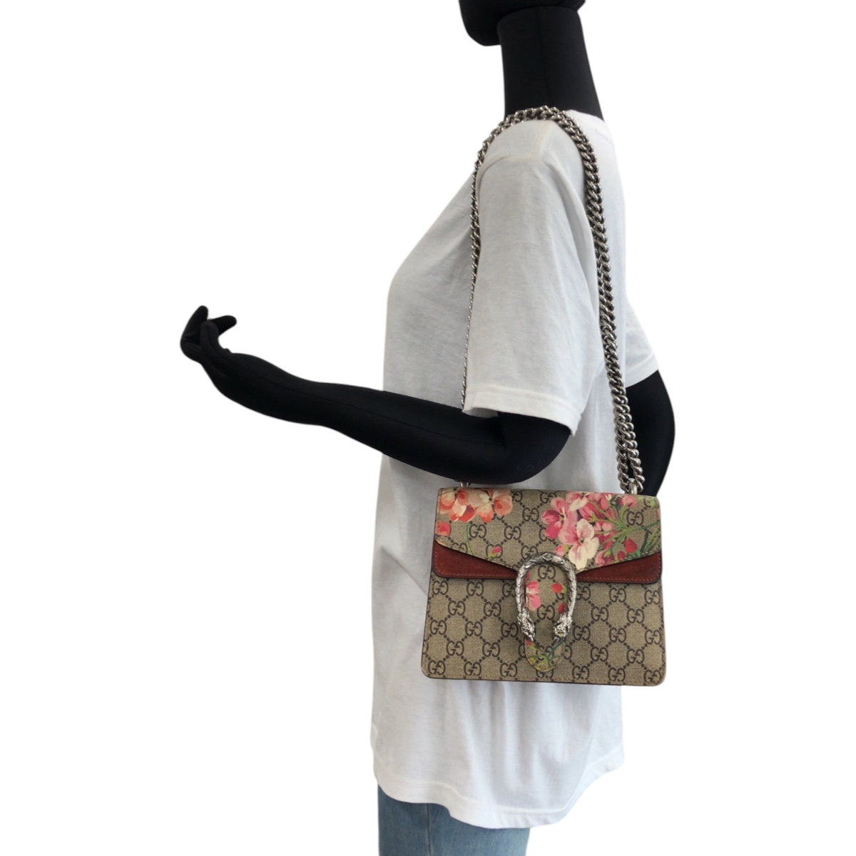 21059
GUCCI グッチ GGブルームス ディオニュソス ベージュ マルチカラー シルバー金具 GGスプリームキャンバス 421970 チェーンショルダーバッグ レディース ABP78