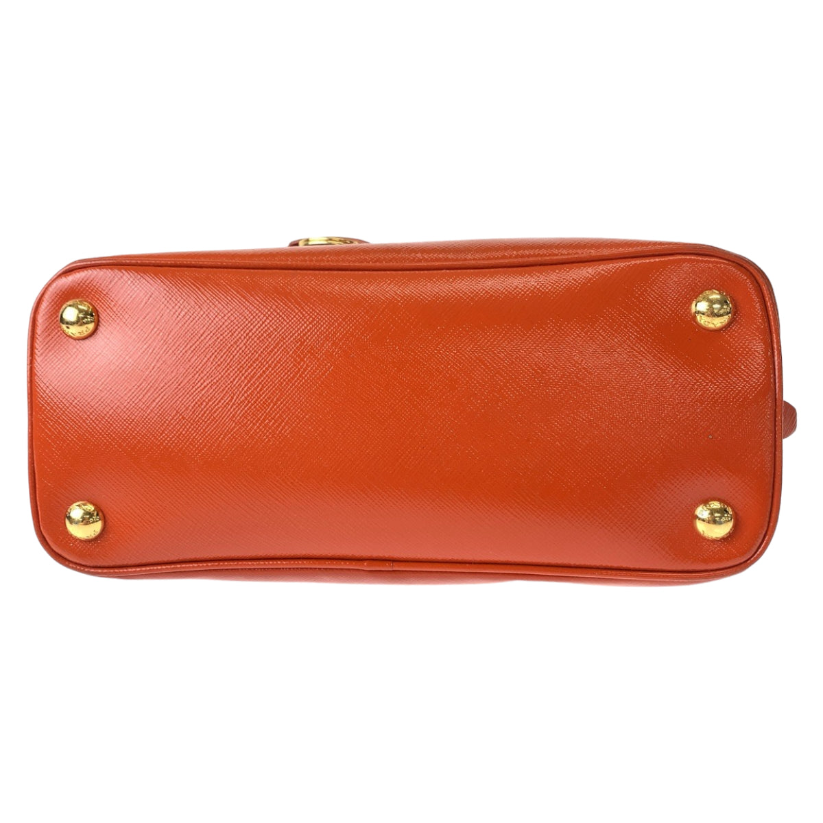 21065
PRADA プラダ プロムナード パテント サフィアーノ 三角ロゴプレート オレンジ ゴールド金具 レザー BL0838 ショルダーバッグ ハンドバッグ レディース ABP58