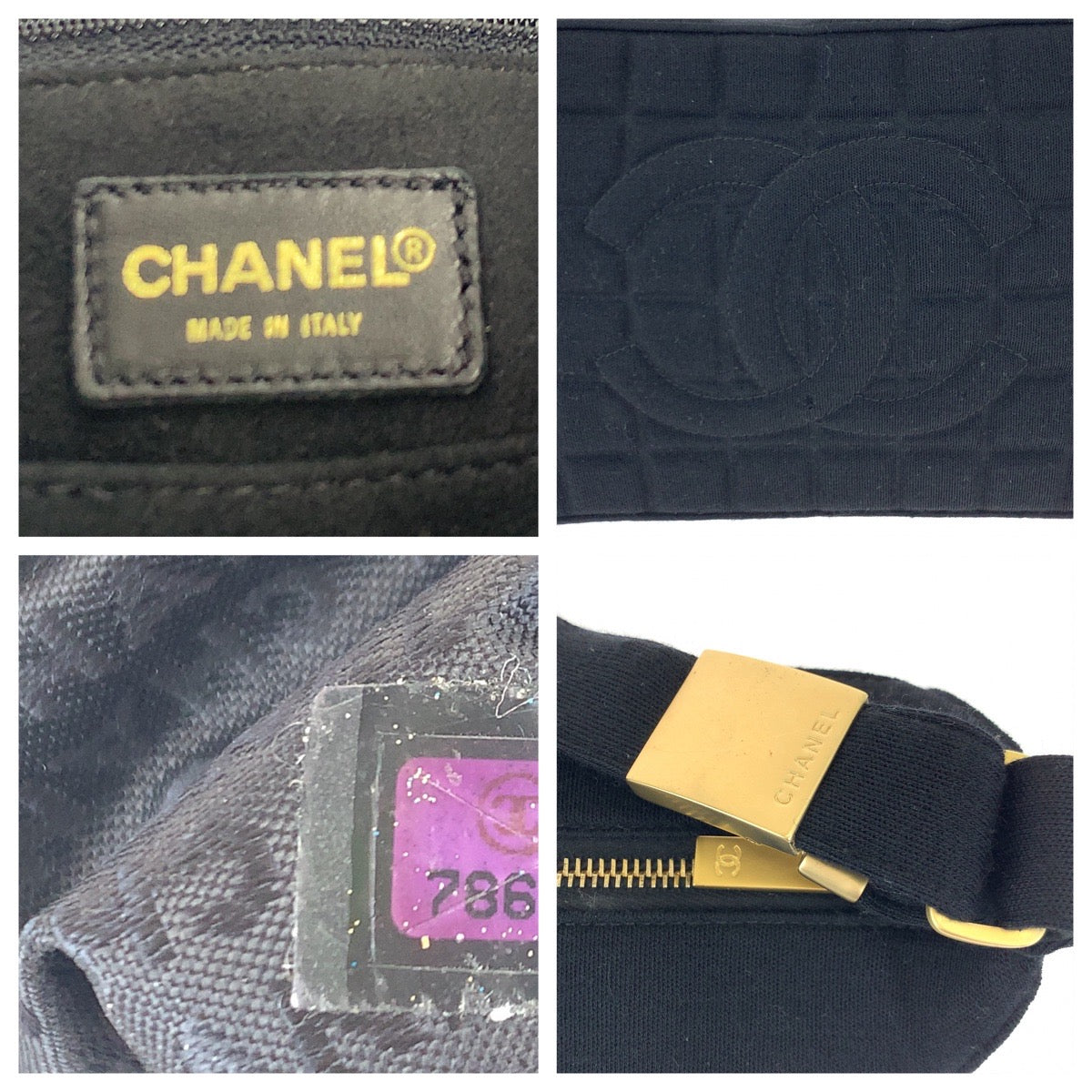 21066
CHANEL シャネル ヴィンテージ チョコバー ココマーク ブラック ゴールド金具 キャンバス ショルダーバッグ ハンドバッグ レディース AB58