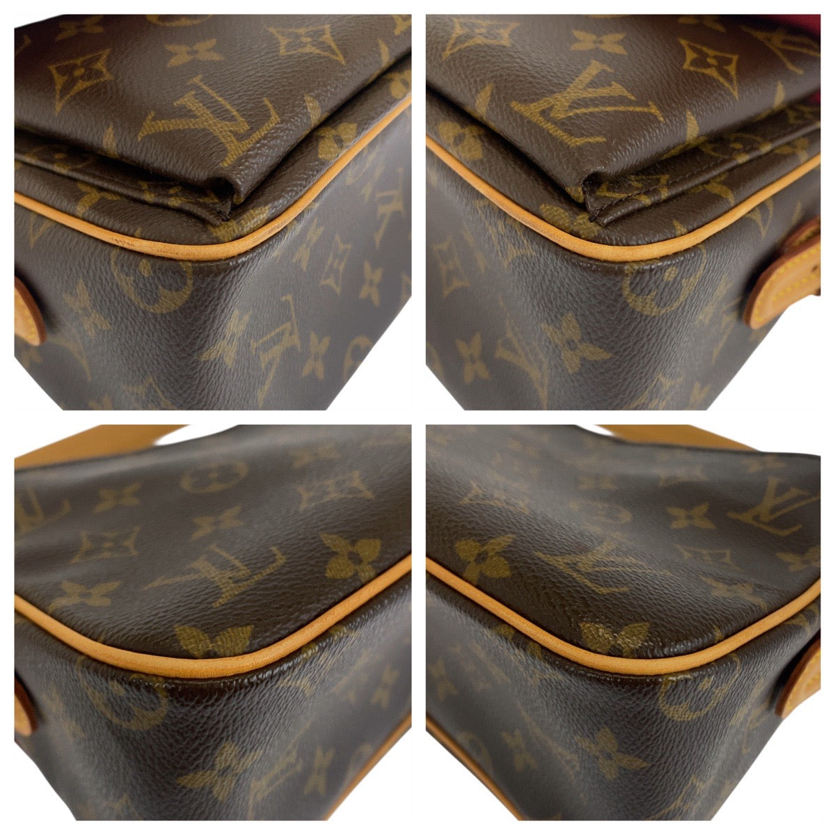 21069
LOUIS VUITTON ルイヴィトン モノグラム ヴィバシテMM ブラウン ゴールド金具 PVC / レザー M51164 ショルダーバッグ レディース A