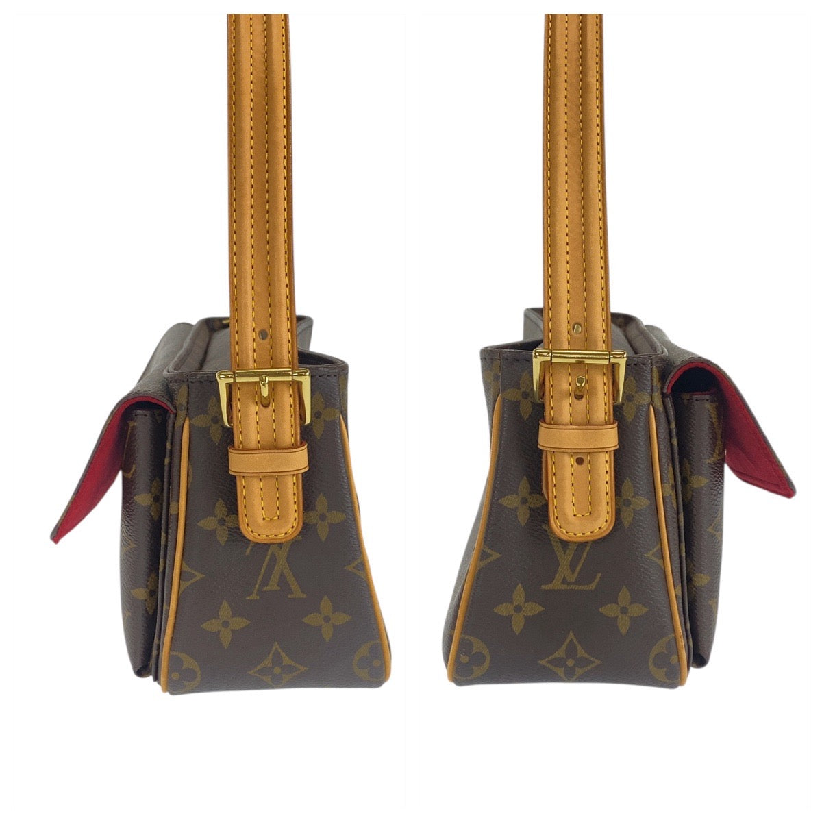 21069
LOUIS VUITTON ルイヴィトン モノグラム ヴィバシテMM ブラウン ゴールド金具 PVC / レザー M51164 ショルダーバッグ レディース A