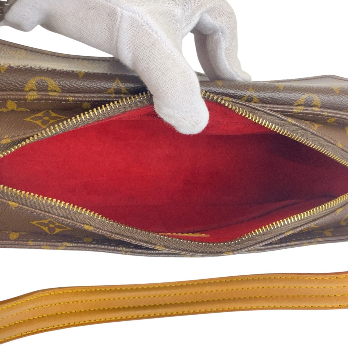 21069
LOUIS VUITTON ルイヴィトン モノグラム ヴィバシテMM ブラウン ゴールド金具 PVC / レザー M51164 ショルダーバッグ レディース A