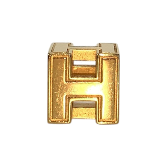 21075
HERMES エルメス カージュドアッシュ Hキューブ ゴールド メタル ネックレス ペンダントトップ レディース BC5