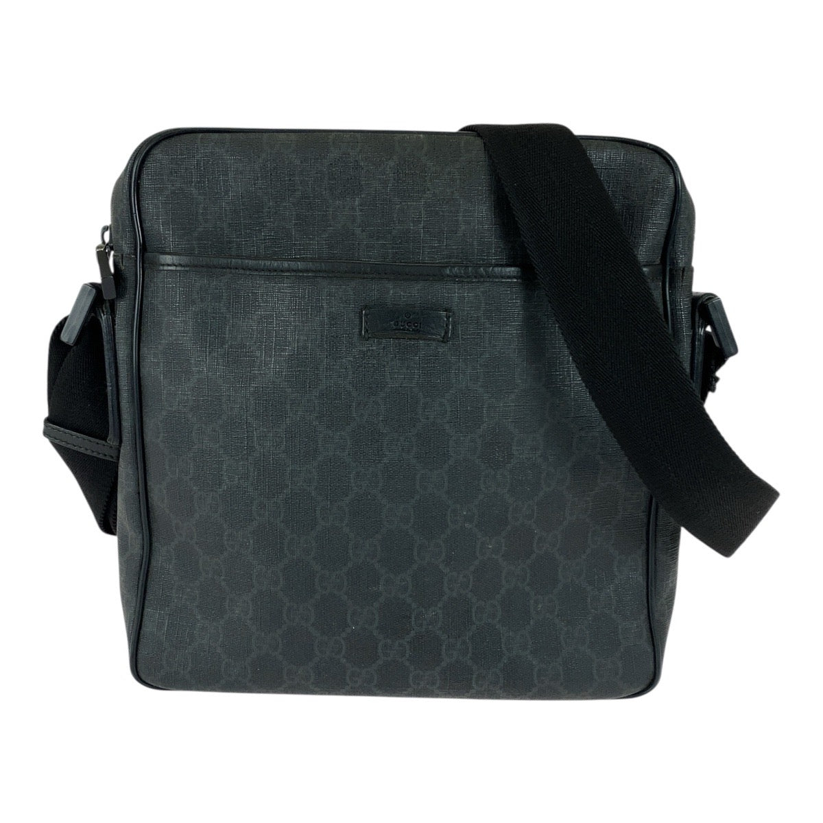 21079
GUCCI グッチ ブラック 黒 グレー GGスプリームキャンバス / レザー 162907 ショルダーバッグ メッセンジャーバッグ メンズ AB20